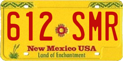 NM license plate 612SMR