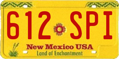 NM license plate 612SPI