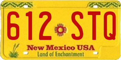 NM license plate 612STQ