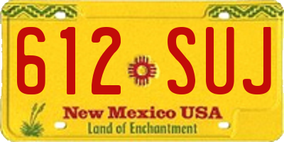 NM license plate 612SUJ