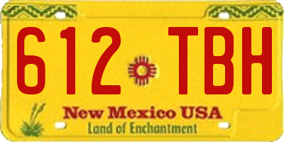 NM license plate 612TBH