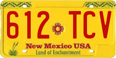 NM license plate 612TCV
