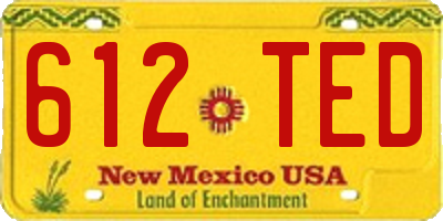 NM license plate 612TED