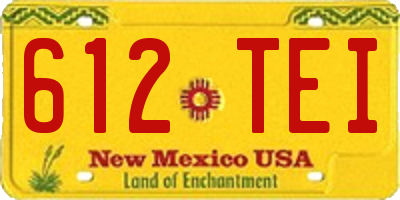 NM license plate 612TEI