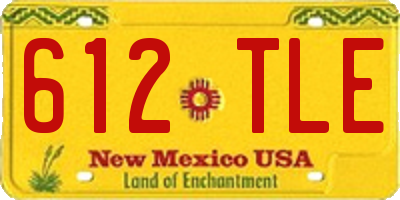 NM license plate 612TLE
