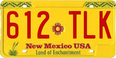 NM license plate 612TLK
