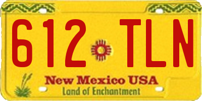NM license plate 612TLN