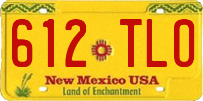 NM license plate 612TLO