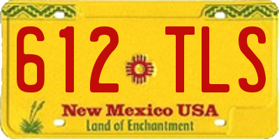 NM license plate 612TLS