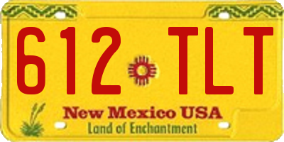 NM license plate 612TLT