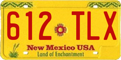 NM license plate 612TLX