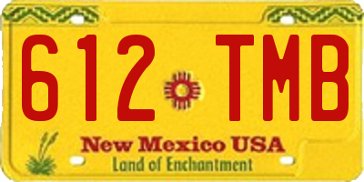 NM license plate 612TMB