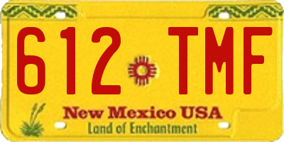 NM license plate 612TMF