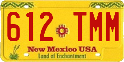 NM license plate 612TMM