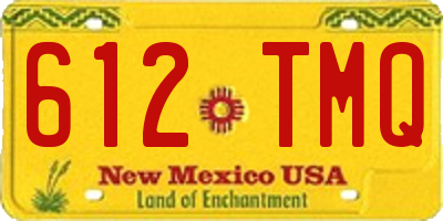 NM license plate 612TMQ
