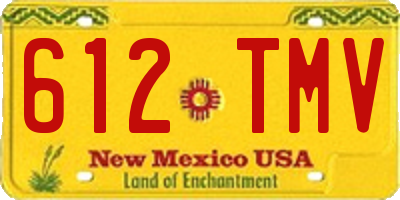 NM license plate 612TMV