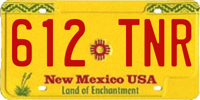 NM license plate 612TNR