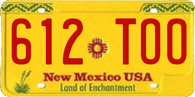 NM license plate 612TOO