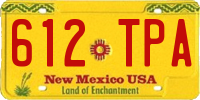 NM license plate 612TPA