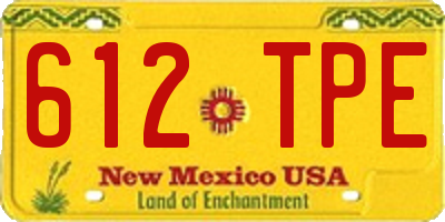 NM license plate 612TPE