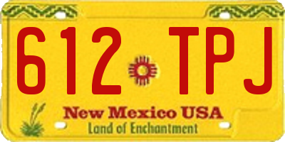 NM license plate 612TPJ