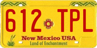 NM license plate 612TPL
