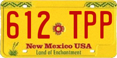 NM license plate 612TPP
