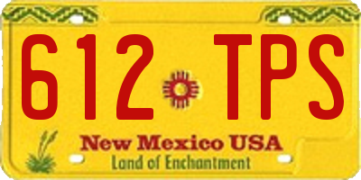 NM license plate 612TPS