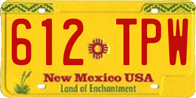 NM license plate 612TPW