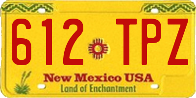 NM license plate 612TPZ