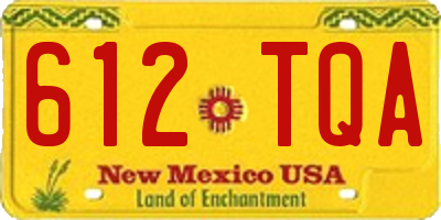 NM license plate 612TQA