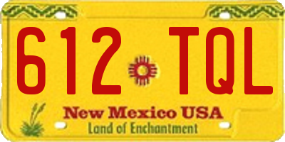 NM license plate 612TQL