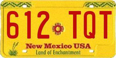 NM license plate 612TQT