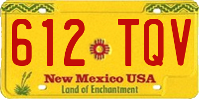NM license plate 612TQV