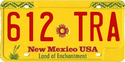 NM license plate 612TRA