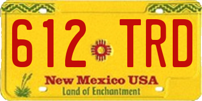 NM license plate 612TRD