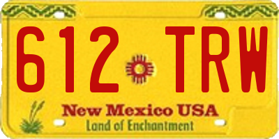 NM license plate 612TRW
