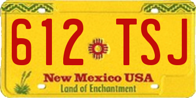 NM license plate 612TSJ