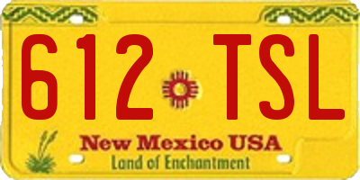 NM license plate 612TSL