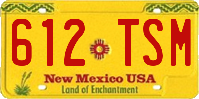 NM license plate 612TSM