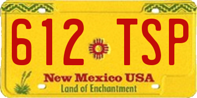 NM license plate 612TSP