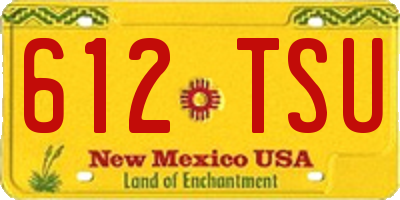 NM license plate 612TSU