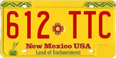 NM license plate 612TTC