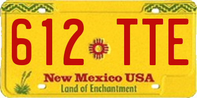NM license plate 612TTE