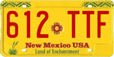 NM license plate 612TTF