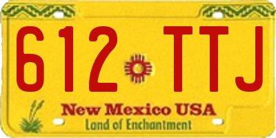 NM license plate 612TTJ