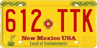 NM license plate 612TTK