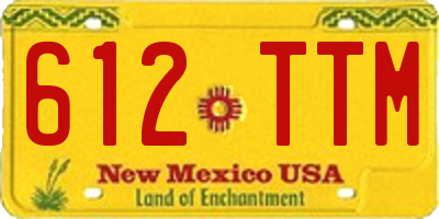 NM license plate 612TTM