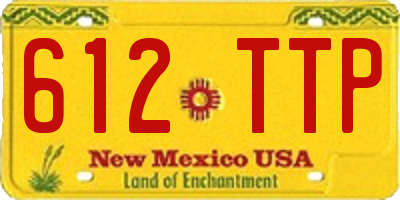 NM license plate 612TTP