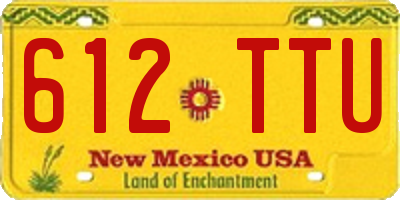 NM license plate 612TTU